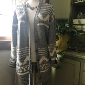 Banana republic extra long sweater with buttons